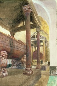 Le Tombeau de Frédéric II, Cathédrale de Palerme, Sicile, 19ème siècle - John Ruskin